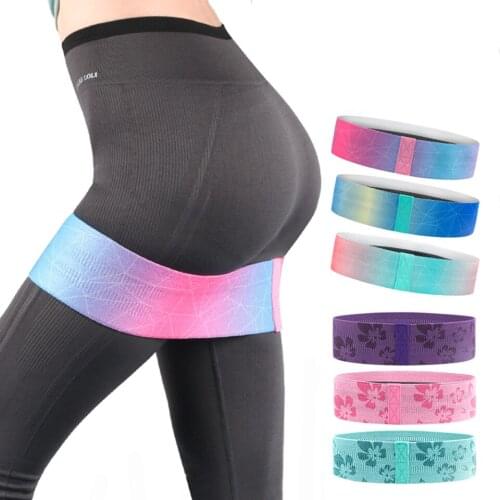 1PCS Hip Band Cotton Yoga Resistance Band Wide Booty Exercise Legs Band Loop For Circle Squats Training Anti Slip Rolling