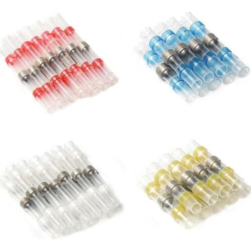 10/50PCS Thermal Shrinkage Electrical Car Wires Connector Solder Extrusion Terminals Block Cable Termination Wireway Clamping