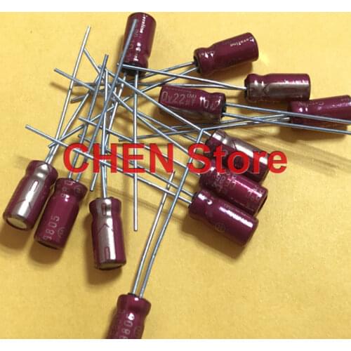 10PCS NEW ELNA ROA Cerafine 10V22UF 5X11MM 22UF10V old audio electrolytic capacitor 22UF 10V Gold word red robe 22uF/10V