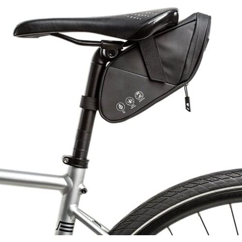 2 Sizes Nylon Bicycle Bag Waterproof Storage Saddle Bag Seat Tail Rear Pouch Bag With Reflective Patch Cycling Accessories