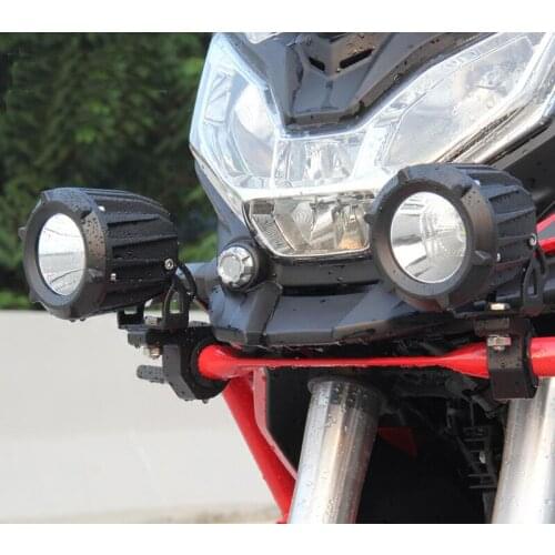 2pcs 12v-24v Motorcycle led headlamp Motos Fork bumper Mounts Led driving Spotlight Day strobe flash Fog light Offroad headlight