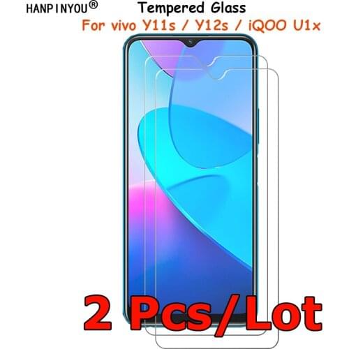 2 Pcs/Lot For vivo Y11s / Y12s / iQOO U1x 6.51" Clear Tempered Glass Screen Protector Ultra Thin Explosion-proof Protective Film