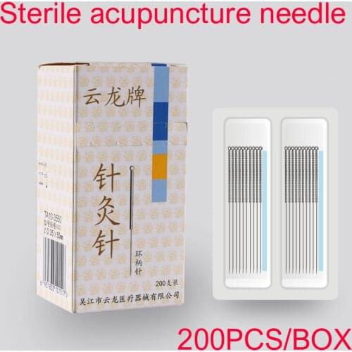 200PCS Disposable Stainless Acupuncture Needles Acupuncture Needle Health Beauty Lose Weight Massage Tube Aluminum Foil Packing