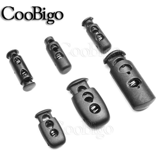 50pcs Assorted Style Plastic Cord Lock Spring Clasp Stoppers Toggles Clip For Apparel Elastic Rope Masks Lanyard Accessories