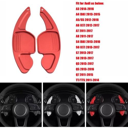 Car Steering Wheel Shift Paddle Shifter Extended DSG For Audi A3 S3 A4 S4 B8 A5 S5 A6 S6 A8 R8 Q5 Q7 TT Shift Paddle Blade Car A