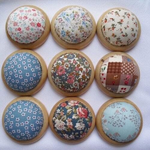Free shipping 20pcs/lot Needle Pin Cushion handmade DIY Handcraft Tool for sewing needlework Wooden base cross stitch E72-1