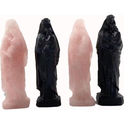 Free Shipping Natural Crystal Black Obsidian Angel Rose Quartz Desk Decoration Quartz Home Decor Crafts ZLF