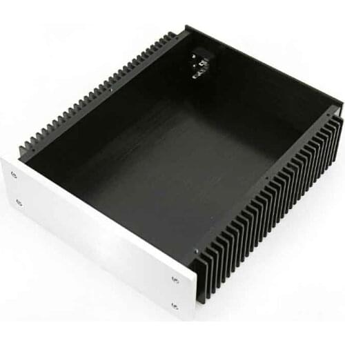 BZ2307 BOX Amplifier Case 226.5*70*271MM Home Audio All-Aluminum Amplifier Chassis Cooling on Both SidesWith Terminal RCA