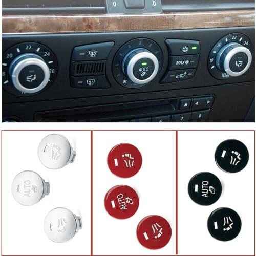 Car Interior Center Console Air Conditioning Panel Switch Button Knob Decorative Cover Fit For BMW 5 Series E60 E61 2008-2010