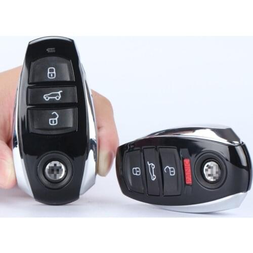 3 Button Black Car Remote Control Smart Card Shell Replacement Key Including Small Key Suit For Volkswagen T o u a r e g Car Key