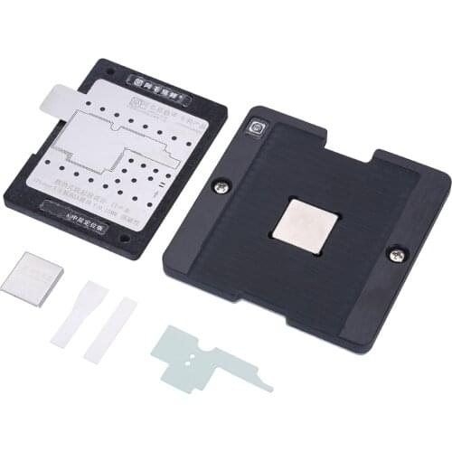 Motherboard PCB Holder With BGA Stencils For iPhone X Circuit Board Planted Tin Fixture Repair Tools Soldering Net