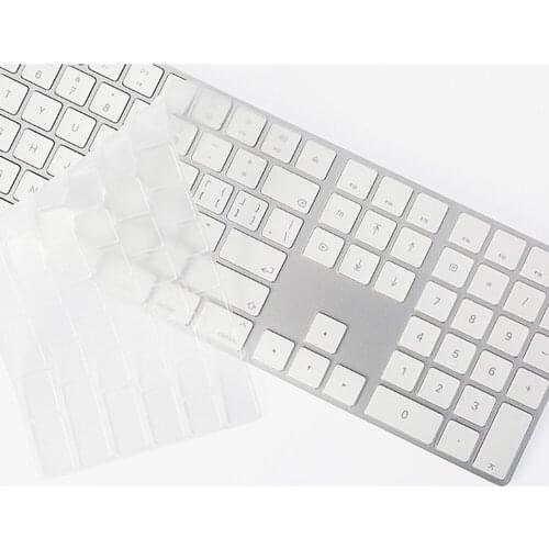 For 2021 iMac Wired Apple Keyboard A2449 A2450 A1243 A1843 MB110LL/B with Numeric Keypad Silicone keyboard Cover Protector Skin