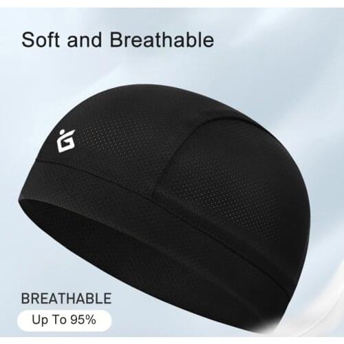 Breathable Sweat Wicking Cooling Skull Cap Cycling Running Sweat-absorbent Anti-UV Bicycle Head Helmet Liner Cap Sport Fishing
