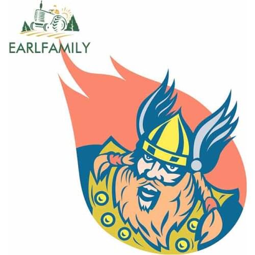 EARLFAMILY 13cm x 11.3cm For Nordic God Creative Sticker Vinyl Car Stickers Custom Printing Car Accessories Fashion Truck Decal