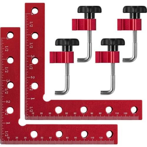 Carpenters right angle clip Jigsaw fixing clip 90 degree right angle positioning ruler Aluminum alloy height ruler