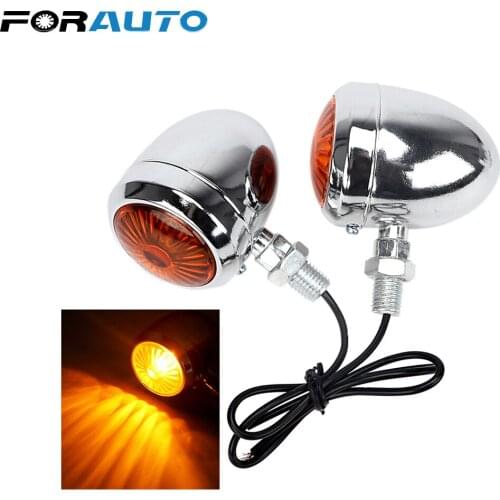 FORAUTO 2Pcs Scooter Turn Indicators Motor Lamp Refit For Suzuki 10W DC 12V Motorcycle Turn Signal Light High Quality