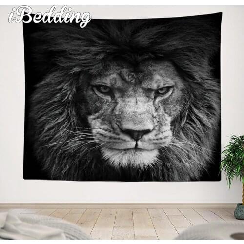 Mandala Tapestry Wall Hanging Black and White Lion 3D Printing Wall Cloth Tapestries Home Decor Wall Carpet Yoga Mat Hot Sall