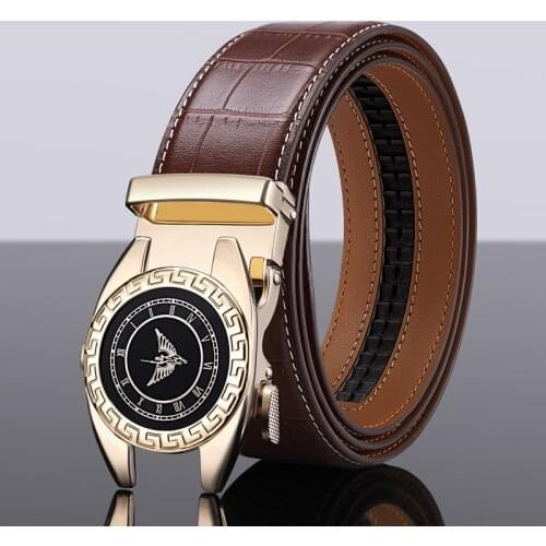 Leather belt automatic buckle mens belt new classic belt high quality