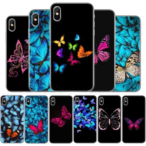 Beautiful butterfly Cover Soft Silicone Phone Case For iPhone 5 5S 6 6plus 7 8 plus X XR XS Max 11 PRO Max SE 2020