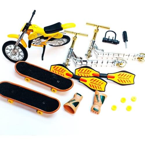 1Set of 14 Mini Finger Scooter motorcycle Skateboard Pinata Bag Filler Birthday Party Favors Game School Prize Gift Favours bags