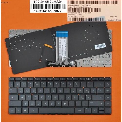 Italian New Replacement Keyboard for HP Pavilion 14-ab000 14-ab100 14-ab200 Laptop with Backlit NO Frame