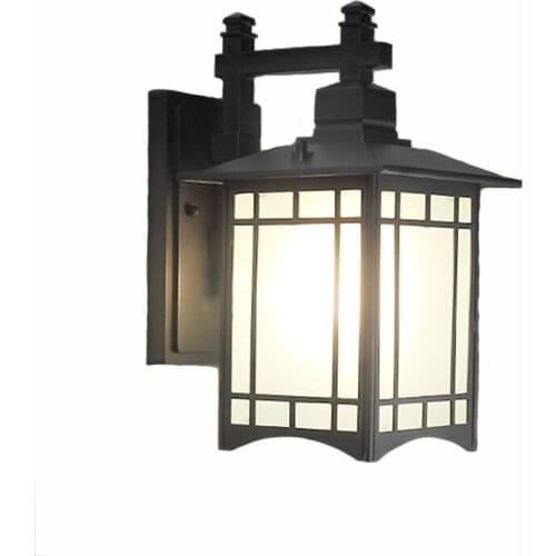 LED New Chinese style balcony Courtyard Villa retro gate corridor outdoor waterproof wall lamp