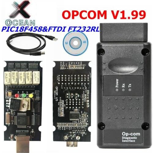 2020 OP-COM V1.99 For Opel for S-AAB Chip PIC18F458&FTDI FT232RL Chip HW OPCOM CAN-BUS Interface OP COM Flash Update