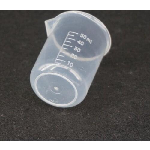 50ml Plastic Polypropylene PP Measuring Beaker Laboratory Kitchen With Spout