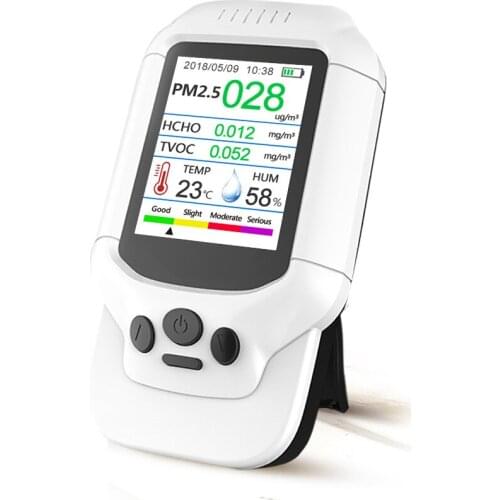 PM2.5 Air Quality Detector Multi-functional Formaldehyde Monitor HCHO TVOC Air Detect LCD Display USB Charging Gas Analyzer