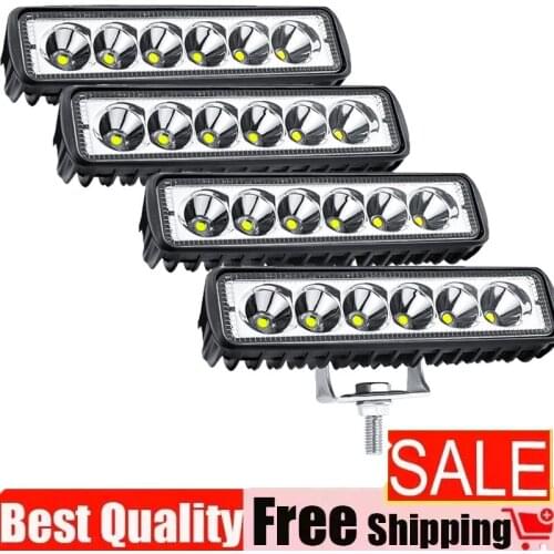 18W Driving Fog Offroad LED Work Car Light 12V LED Universal Car 4WD led beams Work Light Bar Spotlight Flood Lamp