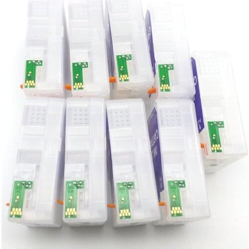 Vilaxh 80ml/pcs T8501 - T8509 Empty Refillable Ink Cartridge For Epson SureColor P800 sc-p800 Printer With Reset Chip