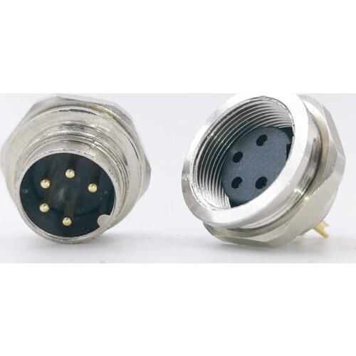 Sensor Connector M16 Flange Socket panel back mount Male&Female 2 3 4 5 6 7 8Pin