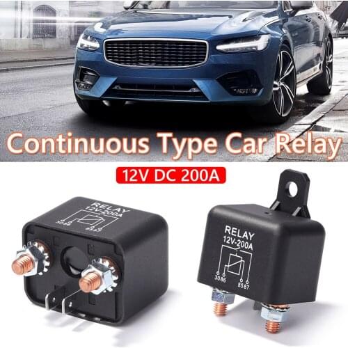 200A 12V Car Truck Motor Automotive Relay Heavy Duty Split Charge Winch Relay for Car Van Boat Marine 4 Pin Normally Open