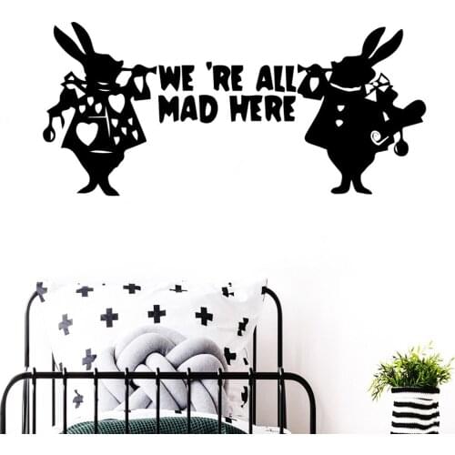 Romantic rabbit Home Decor Modern Acrylic Decoration For Living Room Bedroom Wall Art MURAL Drop Shipping