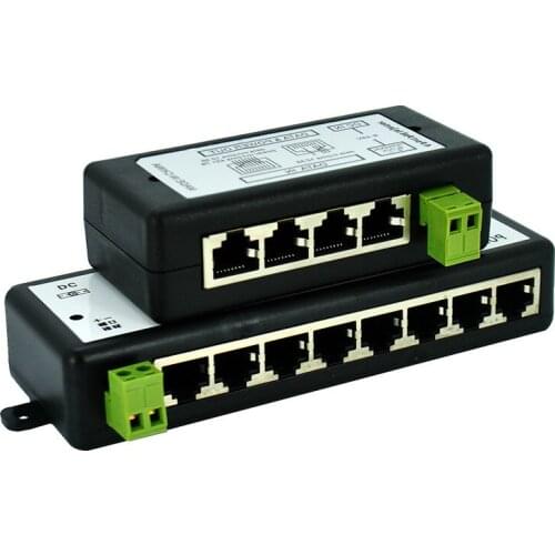 New Arrival 4Ports 8 Ports POE Injector POE Splitter for CCTV Network POE Camera Power Over Ethernet IEEE802.3af