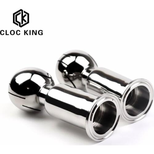 SS304 Tri Clamp 1.5” 2” Tank Rotating CIP Spray Ball Tri Clover Compatible Cleaning Ball Ferrule OD 50.5/64mm
