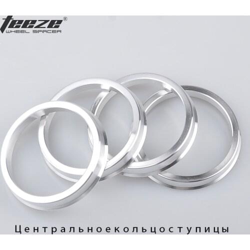 Car styling aluminum 4pcs/set wheel centric hub rings OD 75.1 to ID 65.1 wheel center hub rings