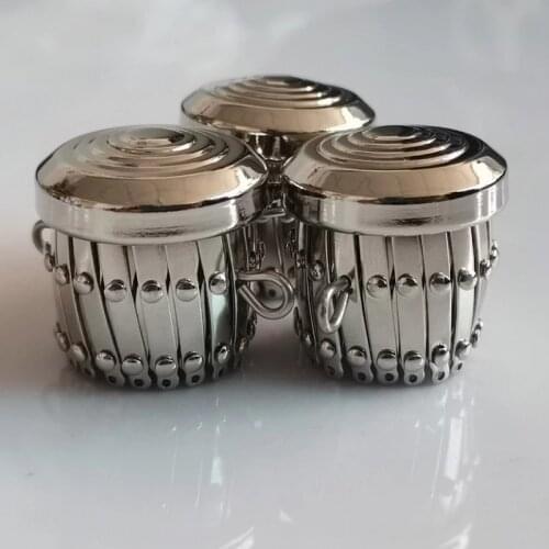 Vintage expandable gate purse frame (with loops) nickel gold or antique brass metal purse frame obag hanger