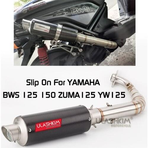 YW125 ZUMA125 BWS150 BWS125 Motorcycle Full System Exhaust middle pipe Muffler Slip On for Yamaha BWS 125 150 ZUMA125 YW125