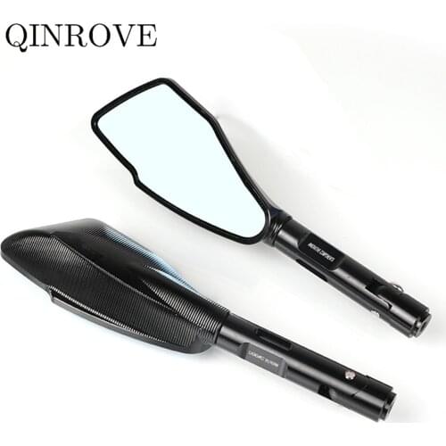 Motorcycle Rear View Mirrors CNC Aluminum Blue Glass Side Mirror For Yamaha MT 07 09 MT 125 10 FZ1 FZ-07 FZ8 Tracer 900 XSR900