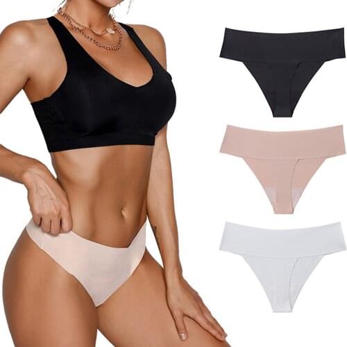 Women Seamless Thongs Invisible Panties T-back G-string Underwear