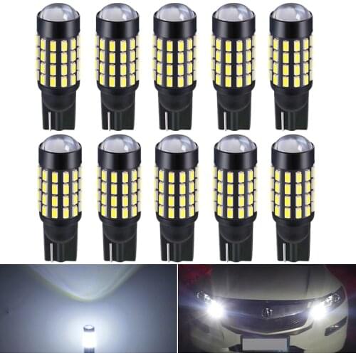 10pcs T10 W5W LED Light Bulb Car Reading Interior Lamp 12V 6000K White For Honda Civic Accord Crv Fit Jazz City Hrv CR-v Spoiler