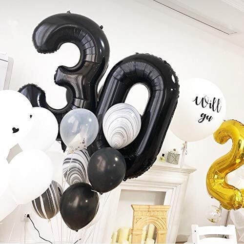 2pcs 32/40 inch Rose Gold Sliver Number Foil Balloon congratulate 13 18 21 30 40 years old adult birthday party decor supplies