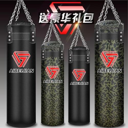 70/100/120cm Sandbag Thickened Canvas Punching Bag Sports PU Leather Sport Training Empty Boxing Bags Self-filled Boxing Sandbag