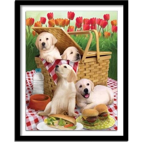 Diamant painting 5d diy diamond painting full square Diamond embroidery animals dogs diamond round new arrivals 129DD