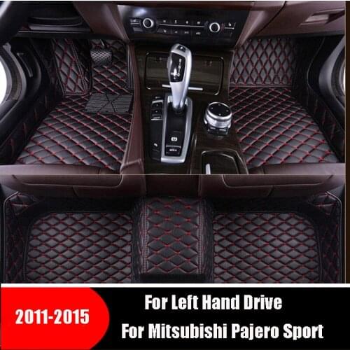 Car Floor Mats For Mitsubishi Pajero Sport 2015 2014 2013 2012 2011 5 seats Auto Carpet Waterproof Anti-dirty Car Floorliners