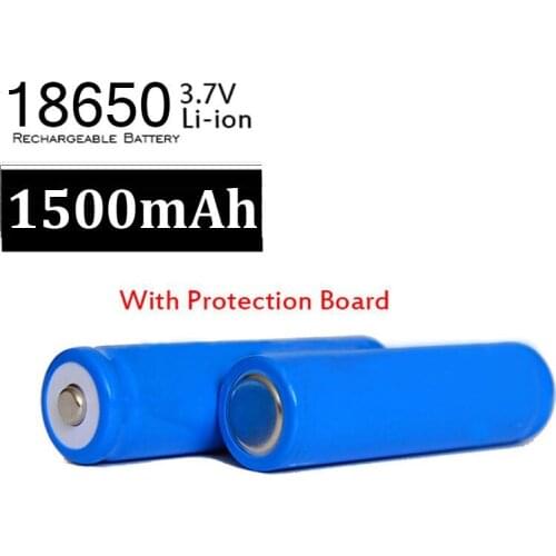 Big Capacity 10pcs 18650 3.7v Li ion Baterie 1500mAh Rechargeable Battery For LED Flashlight Torch