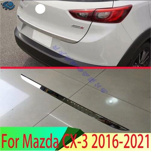 For Mazda CX-3 2016 2017 2018 2019 ABS Chrome Tail Gate Door Cover Trim Rear Trunk Molding Bezel Styling Sticker Garnish