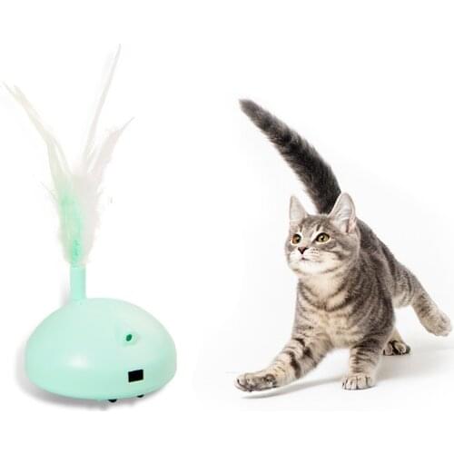 Electronic Cat Toy Smart Interactive Led Automatic Rotating Toys For Cats Pets Play Kitten Feather Teaser Stick Replace Rabbit