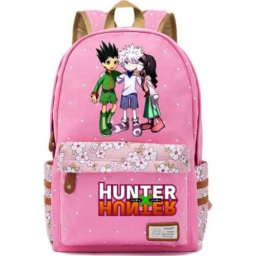 Anime Hunter Hunter Canvas Backpack Schoolbag Teenger Packsack High Quality Casual Mochila Unisex Student Travel Laptop Bag